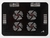 Acteck Base Enfriadora AC-916561 para Laptop 17", con 4 Ventiladores, Negro