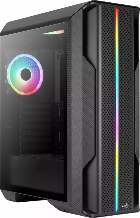 Gabinete AeroCool Splinter Duo con Ventana ARGB, Midi-Tower, ATX/Micro ATX/Mini-ITX, USB 3.0, sin Fuente, 1 Ventilador ARGB Instalado, Negro