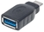 Manhattan Adaptador USB C Macho - USB A Hembra, Negro - Tecnófilos