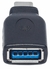 Imagen de Manhattan Adaptador USB C Macho - USB A Hembra, Negro