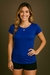 Remera Deportiva Poliester Azul Mujer - comprar online