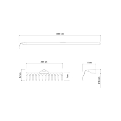 RASTRILLO CURVO CON CABO TRAMONTINA - comprar online