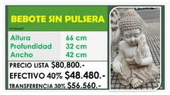 BUDA BEBOTE SIN PULSERA 66X32X42 RESINA en internet