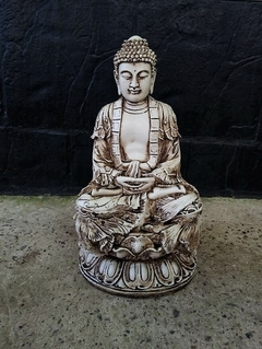 Buda En Loto De Resina 45x25x22 Aprox