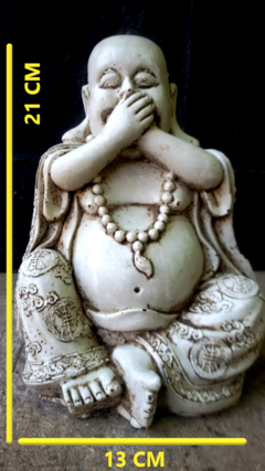 BUDA MONJE MUDO RESINA 21X12X14 - comprar online