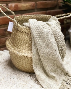Cesto Seagrass Natural Mediano