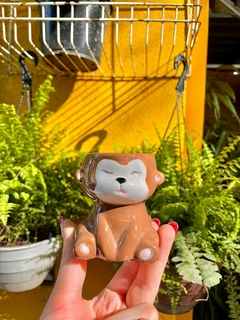 MACETA ANIMAL "MONITO" CERAMICA - comprar online