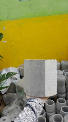 MACETA CILINDRO HEXAGONAL 15CM MINI FIBROCEMENTO en internet