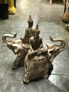 ELEFANTE CON INDIO RESINA 57X45 - comprar online