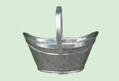 LEÑERO CON MANIJA 33 X 23 X 17 DE ZINC LA ZINGUERIA
