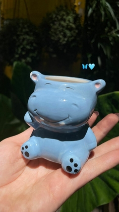 MACETA ANIMAL "HIPOPOTAMO" CERAMICA - comprar online