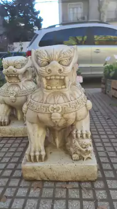 PERRO FU GIGANTE SIN BASE (macho o hembra) RESINA 55CM