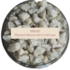 Piedra marmol blanca bolsa 25 kg - El Viverito