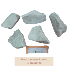 PIEDRA PUÑO - GRANZA DE DE MARMOL BLANCO 10 cm X25 KG - comprar online