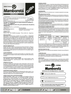 GRILLO Insecticida Mamboretá - El Viverito