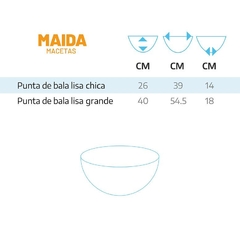 MACETA ANDINA / PUNTA DE BALA LISA ROTOMOLDEO MAIDA - tienda online