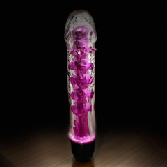 VIBRADOR JELLY - MULTIVELOCIDADE COM CAPA LISA TRANSPARENTE - comprar online