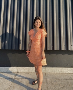 Vestido Antonella Laranja Floral na internet