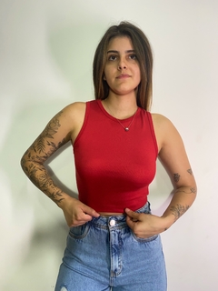 cropped regata - vermelho - comprar online
