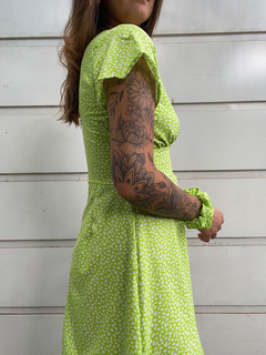 Vestido Antonella Verde Floral na internet