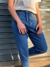 Calça Mom Jeans - Escuro