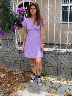 Vestido Antonella Lilás Floral na internet