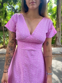 Vestido Antonella Floral Rosa - comprar online