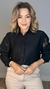 Camisa Manga Longa Bordado Folhas - Amo Blusinha