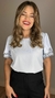 Blusa Crepe Manga Bordada - loja online