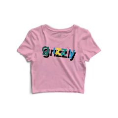 Cropped Grizzly To The Max Rosa