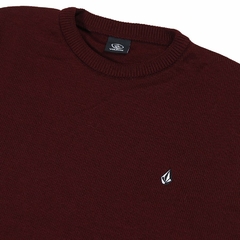 Moletom Tricot Volcom Classic Stone Vinho na internet