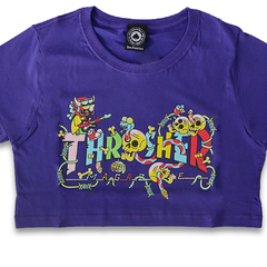 Camiseta Thrasher Feminino Crop Musics Devil Roxo - comprar online