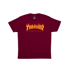 Camiseta Thrasher Feminino Flame Logo Bordô