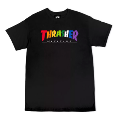 Camiseta Thrasher Feminino Rainbow Mag Preto