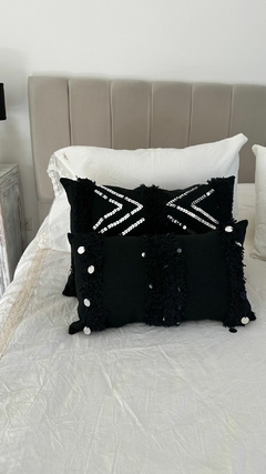 Almohadón Gala negro (TEX73) - La Fontana Deco