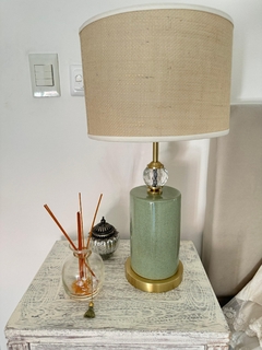 Lampara Tiffany verde grande con base (DE273)