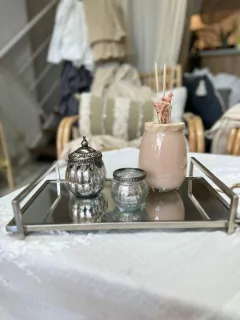 Bandeja Helena silver (DE16) - La Fontana Deco