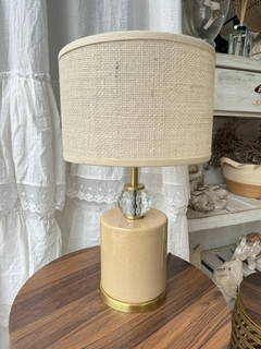 Lampara Tiffany beige chica con base (DE296) - tienda online