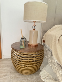 Lampara Tiffany beige grande con base (DE132) - comprar online