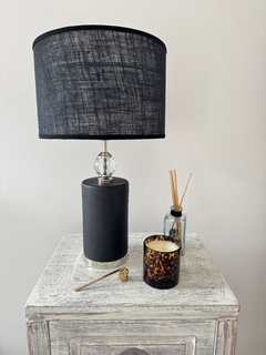 Lampara Tiffany black grande con base (DE308) - La Fontana Deco