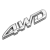 Emblema insignia de Metal 4WD color cromada Toyota - Superkitcar