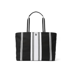 VS Striped Tote - Bolsa Grande - Listrada Preta e Branca | VICTORIA'S SECRET