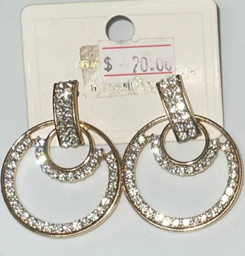 Brinco em aço e pedra zirconia b3