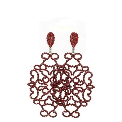 MAXI BRINCO STRASS LUXO GRAFITE Vermelho
