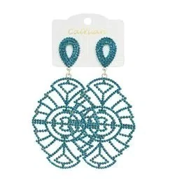 MAXI BRINCO STRASS LUXO DOURADO Azul