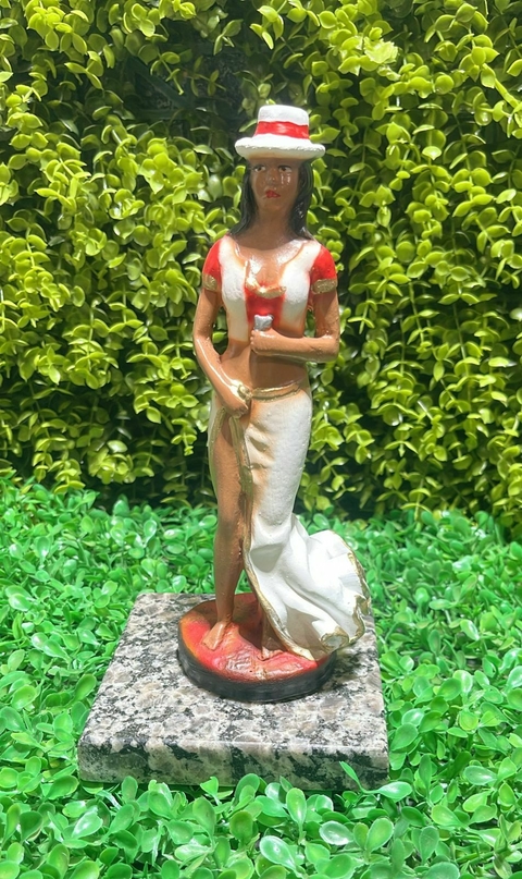 Imagem 20cm Maria Navalha vestido branco