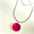 Choker medalhão ágata rosa