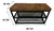 Banco Sapateira Estofado Marrom Organizadora 80 Cm Com Tela - Estudio Steel