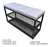 Banco Sapateira Estofado Organizadora Ferro 80 Cm Com Tela - Estudio Steel
