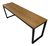 Banco Cadeira Madeira E Ferro Estilo Industrial 120 Cm - Estudio Steel